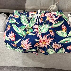 Polo by Ralph Lauren Navy Floral Drawstring Swim Shorts